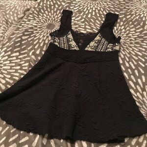 Free people black lace tank top